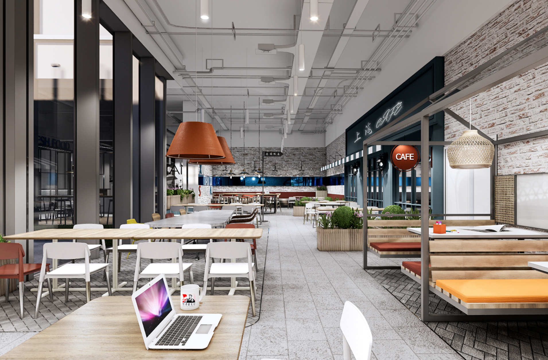 Workplace cafe and social commons